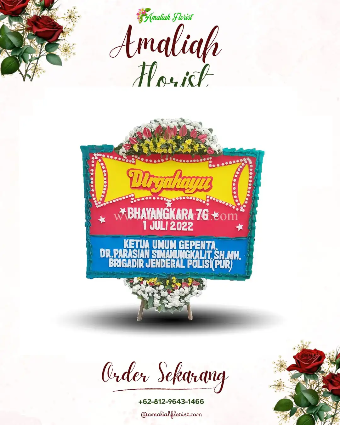 Papan Bunga HUT Ulang Tahun Kebondalem Kidul